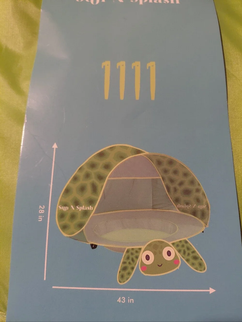 Baby Turtle Portable Pool Tent - Green